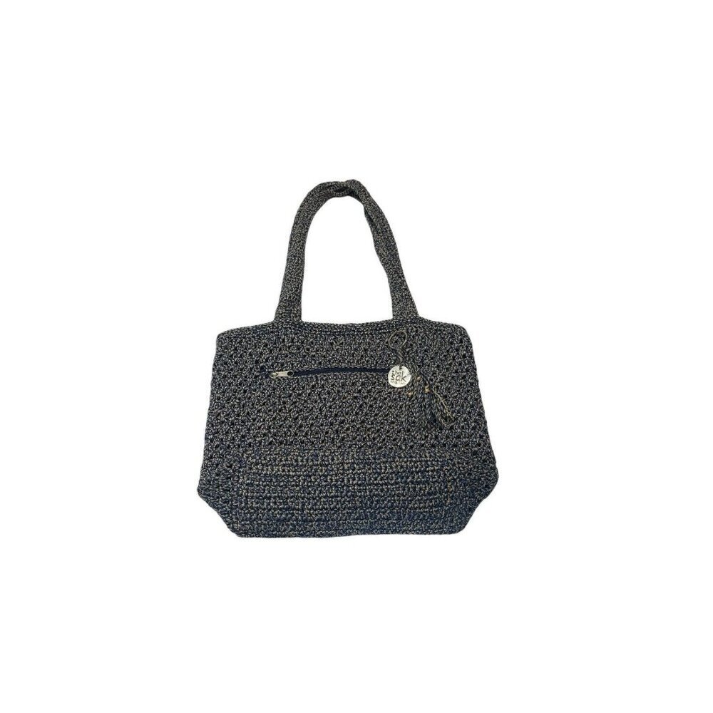 The Sak Crochet Shoulder Bag Purse Blue